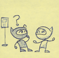 the comic panel with ninja on the left and ninja on the right