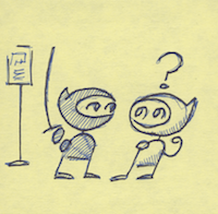 the comic panel with ninja on the left and ninja on the right