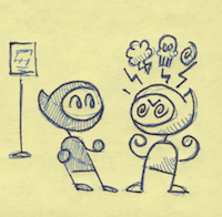 the comic panel with ninja on the left and ninja on the right