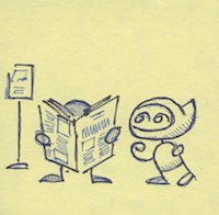 the comic panel with ninja on the left and ninja on the right