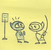the comic panel with ninja on the left and ninja on the right