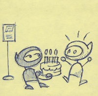the comic panel with ninja on the left and ninja on the right