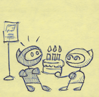 the comic panel with ninja on the left and ninja on the right